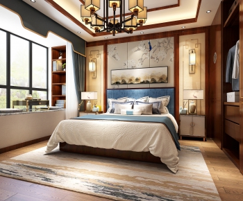 New Chinese Style Bedroom-ID:971070693