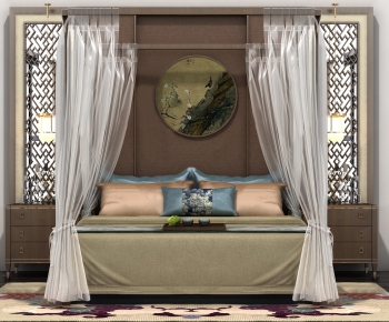 New Chinese Style Double Bed-ID:297938797