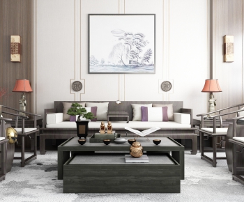 New Chinese Style Sofa Combination-ID:396165399