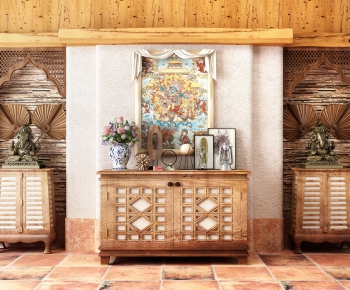 Southeast Asian Style Side Cabinet/Entrance Cabinet-ID:942765633
