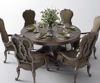 American Style Dining Table And Chairs-ID:232960571