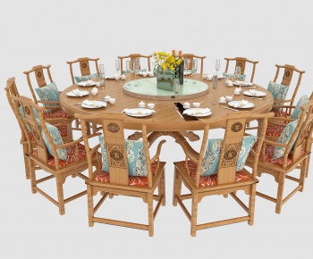 New Chinese Style Dining Table And Chairs-ID:598765688