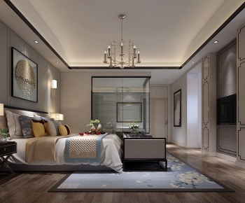 New Chinese Style Bedroom-ID:256825265