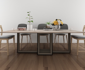 Modern Simple Style Dining Table And Chairs-ID:675852534
