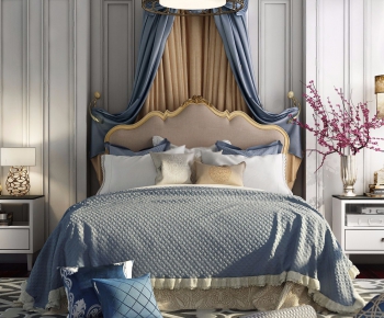 European Style Double Bed-ID:805733978