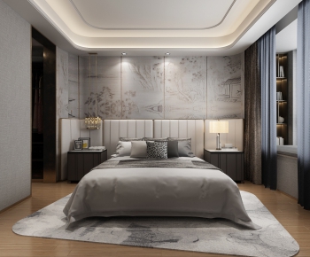 New Chinese Style Bedroom-ID:910233697