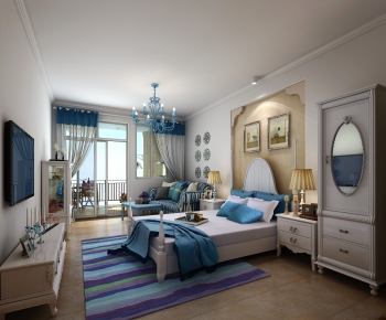 Mediterranean Style Bedroom-ID:956483719