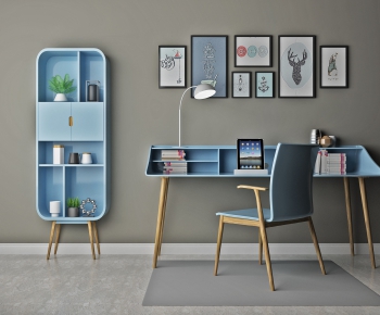 Modern Computer Desk And Chair-ID:391515461