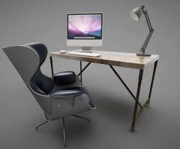 Modern Computer Desk And Chair-ID:861251762