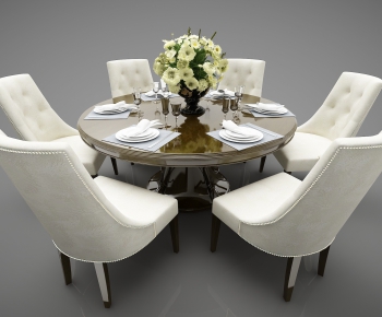American Style Dining Table And Chairs-ID:743957179