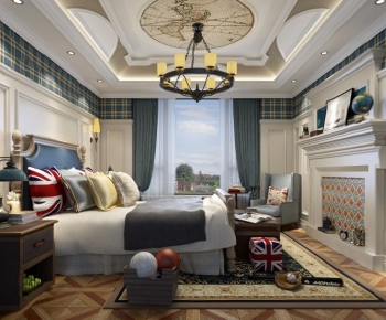American Style Bedroom-ID:516716923