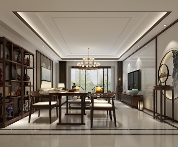 New Chinese Style Dining Room-ID:681280193