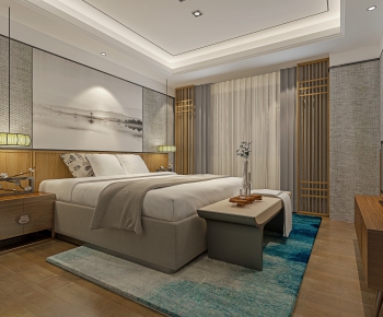 New Chinese Style Bedroom-ID:900835616