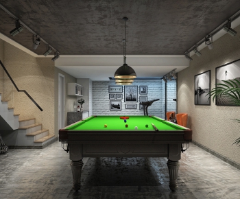 Industrial Style Billiards Room-ID:604218757