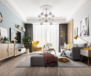 Nordic Style A Living Room-ID:599125924