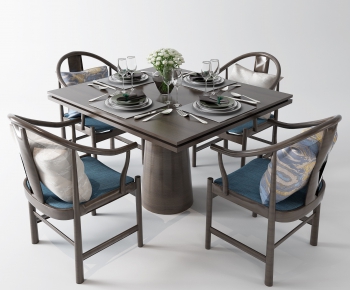 New Chinese Style Dining Table And Chairs-ID:315227574