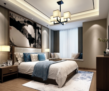 New Chinese Style Bedroom-ID:712278988