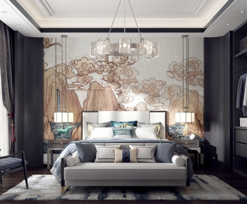 New Chinese Style Bedroom-ID:315723839