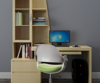 Modern Computer Desk And Chair-ID:541071366
