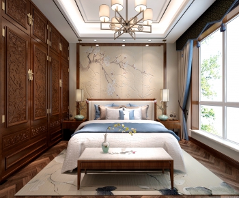 New Chinese Style Bedroom-ID:367251337