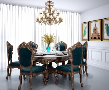 European Style Dining Table And Chairs-ID:987174419