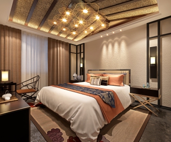 New Chinese Style Bedroom-ID:409277326