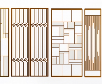 New Chinese Style Metal Screen Partition-ID:688391779