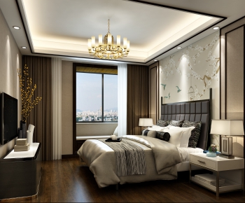 New Chinese Style Bedroom-ID:781829769