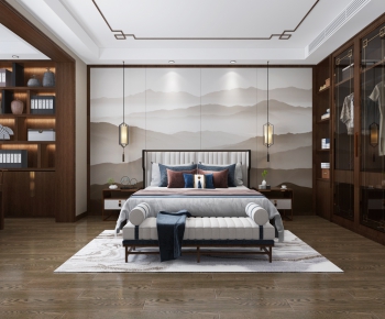 New Chinese Style Bedroom-ID:682181648