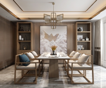 New Chinese Style Dining Room-ID:681311799