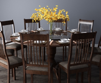 New Chinese Style Dining Table And Chairs-ID:211916253