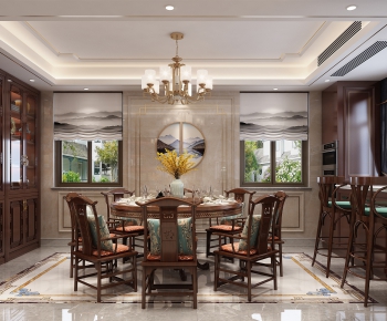 New Chinese Style Dining Room-ID:978601435