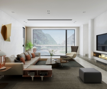 Modern A Living Room-ID:622467843