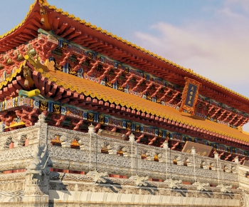 Chinese Style Ancient Architectural Buildings-ID:866204775