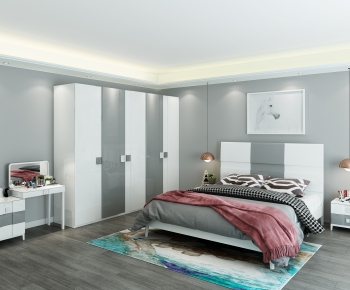 Simple European Style Bedroom-ID:405118816