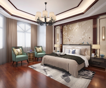 New Chinese Style Bedroom-ID:873450623