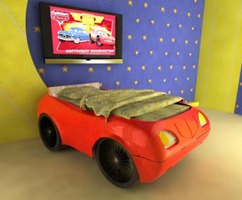 Modern Child's Bed-ID:583026256