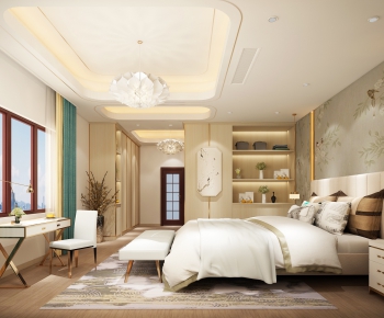 New Chinese Style Bedroom-ID:882956374