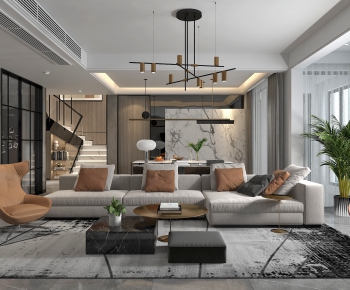 Modern A Living Room-ID:350232464