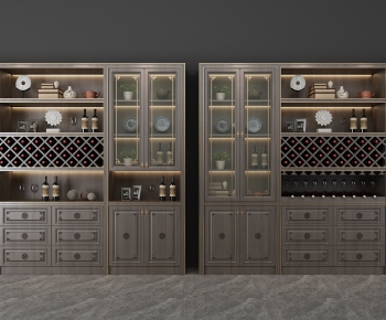 New Chinese Style Wine Cabinet-ID:890876354