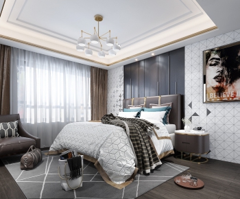 Modern Hong Kong Style Bedroom-ID:666341814