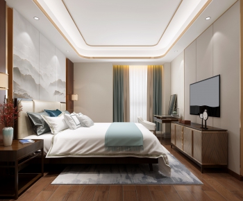 New Chinese Style Bedroom-ID:890565436