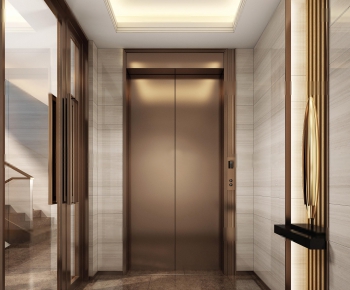 Modern Corridor/elevator Hall-ID:244645735