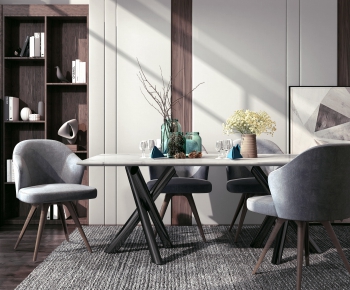 Nordic Style Dining Table And Chairs-ID:909299198