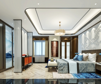 New Chinese Style Bedroom-ID:153227577