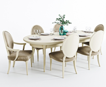 American Style Dining Table And Chairs-ID:217923646