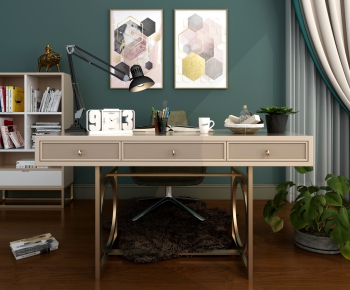 Modern Computer Desk And Chair-ID:327193523