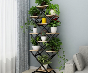 Modern Potted Green Plant-ID:666665893