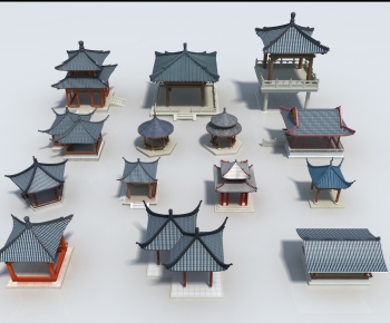 Chinese Style Ancient Architectural Buildings-ID:756918298