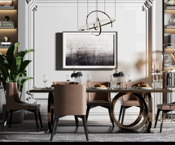 Modern Dining Table And Chairs-ID:811859458